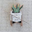 Potted House Plant Enamel Needle Minder