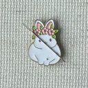 Bunny Rabbit w/Floral Crown Needle Minder