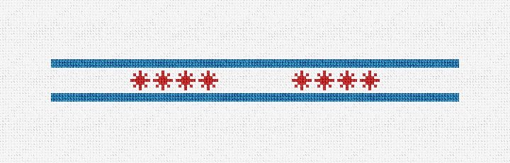 Chicago Flag Key Fob