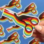 Rainbow Stork Sticker