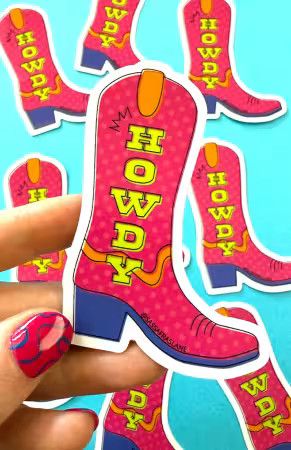 Howdy Boot Sticker