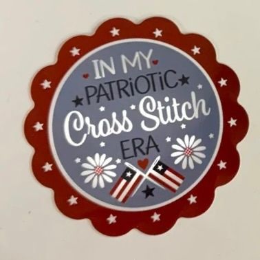 Patriotic Cross Stitch Era Sticker