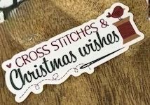 Cross Stitches &amp; Christmas Wishes Sticker