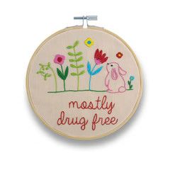 Mostly Drug Free Embroidery Kit