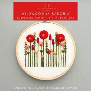 Wildwood in Sangria Embroidery Kit