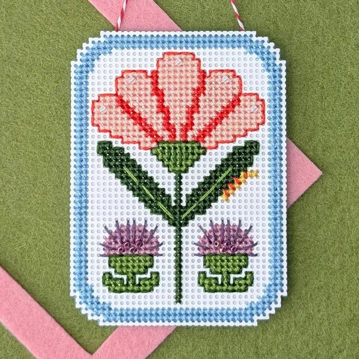 Framed Florals: Carnation Cross Stitch Kit