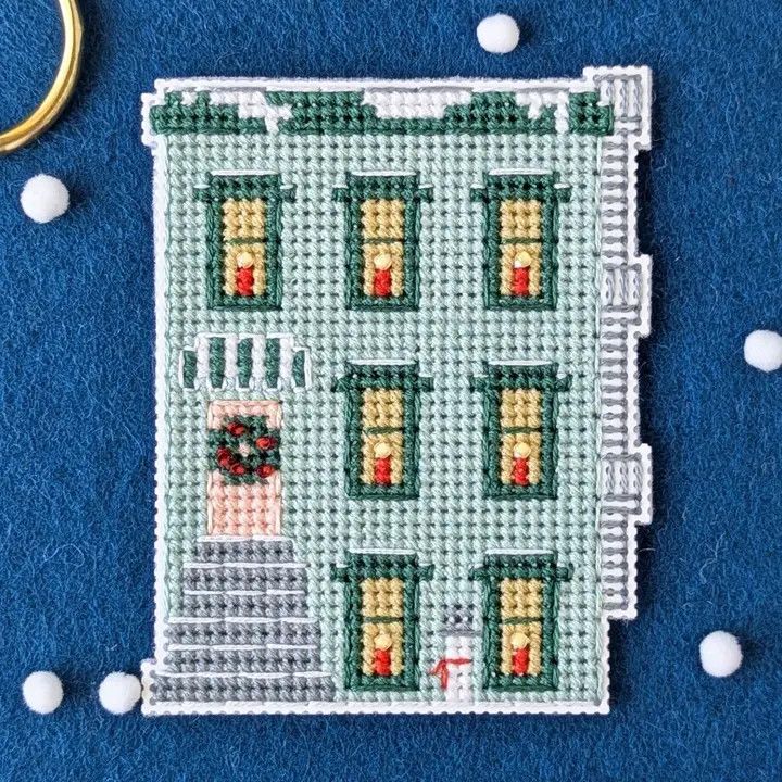 Holiday Homes: Townhome Cross Stitch Kit