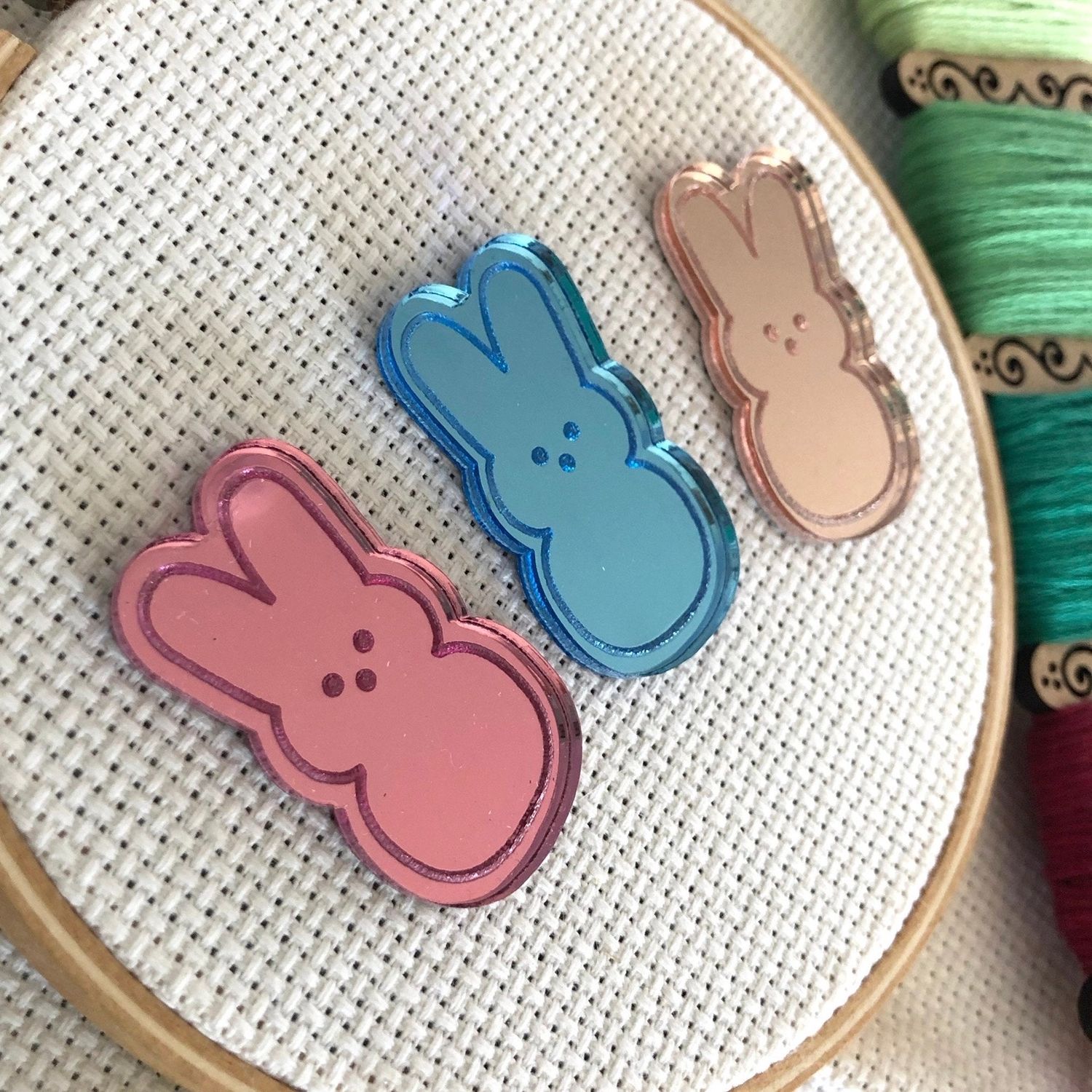 Bunny Acrylic Needle Minder-Pink