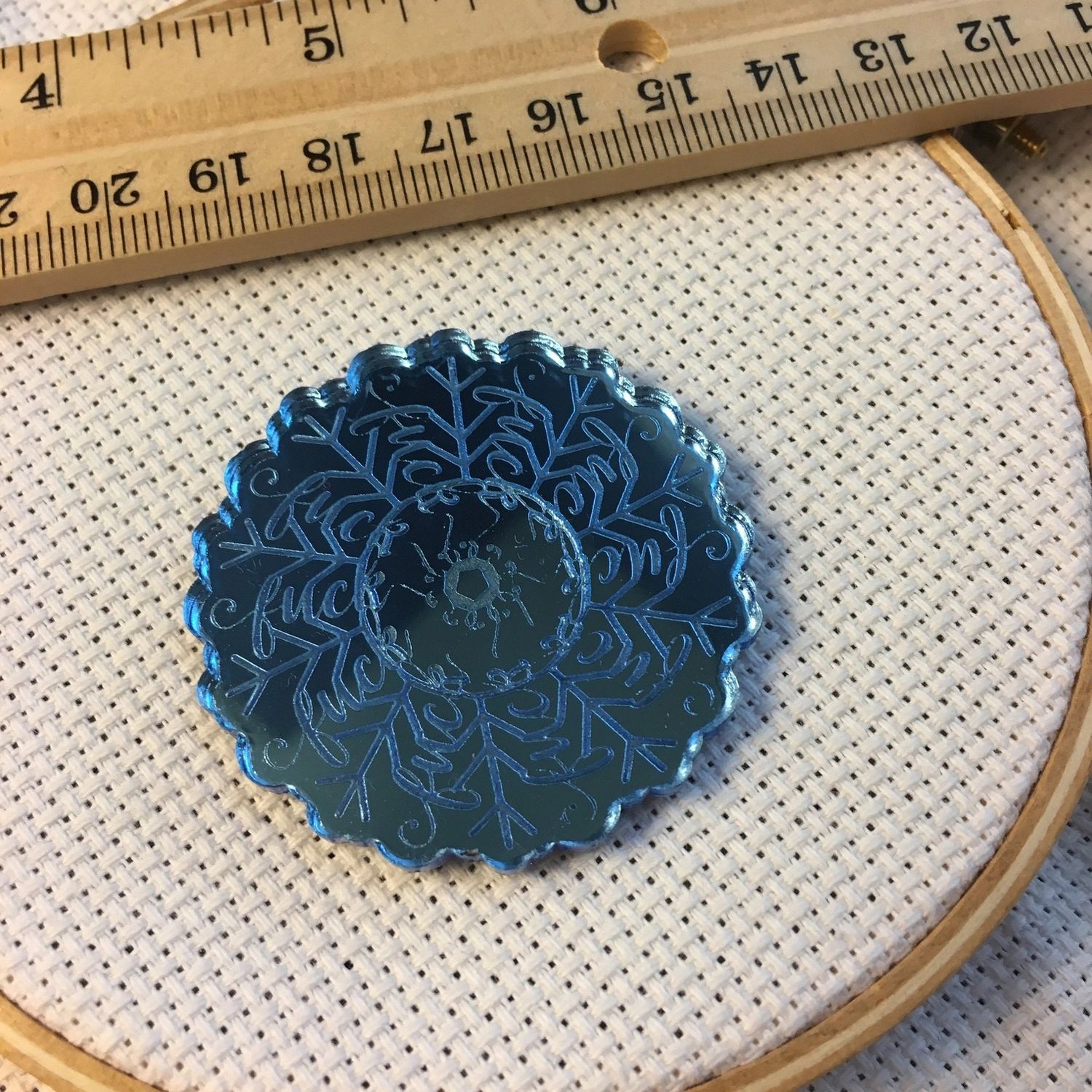 F*ckflake Acrylic Needle Minder-Blue