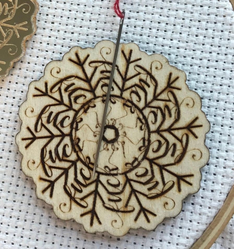 F*ckflake  Wood Needle Minder