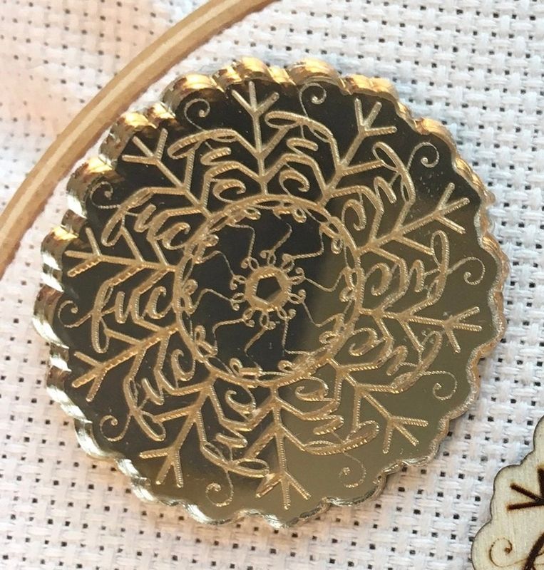 F*ckflake Acrylic Needle Minder-Gold