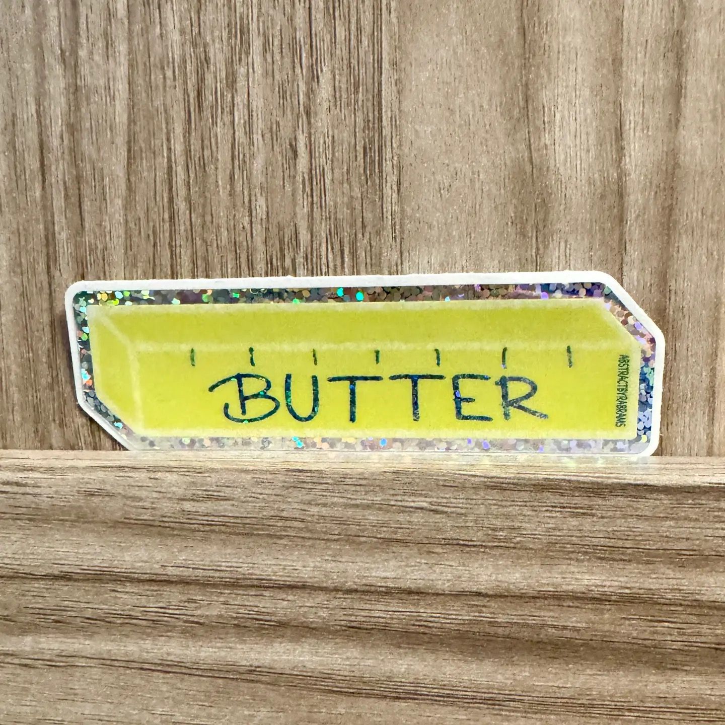 Glittery Butter Sticker