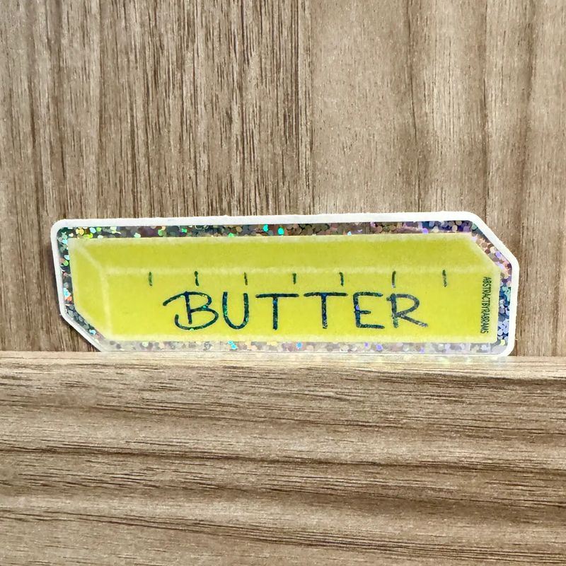 Glittery Butter Sticker