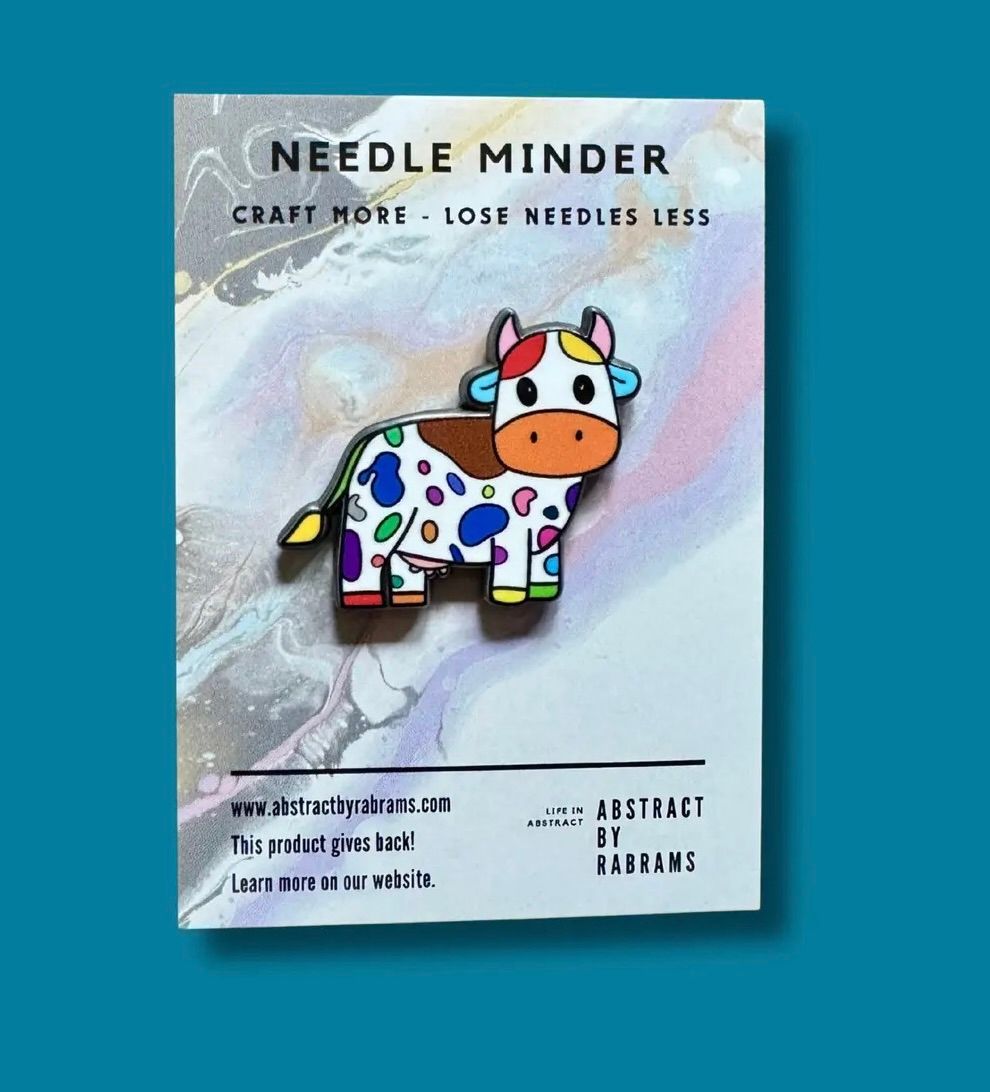 Rainbow Cow Needle Minder