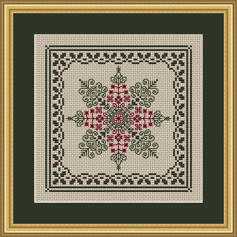 Holly and Pine Snowflake