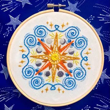 Celestial Mandala Sampler Embroidery Kit