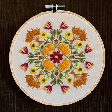 Harvest Mandala Sampler Embroidery Kit