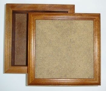 Wood Keepsake Box w/5.5"x5.5" Frame Opening