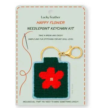 Needlepoint Keychain Kit: Flower