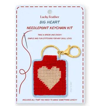 Needlepoint Keychain Kit: Heart