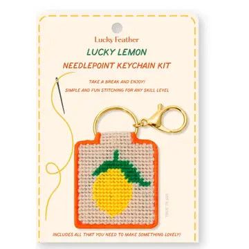 Needlepoint Keychain Kit: Lemon