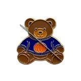 Fall Pumpkin Teddy Bear Needle Minder