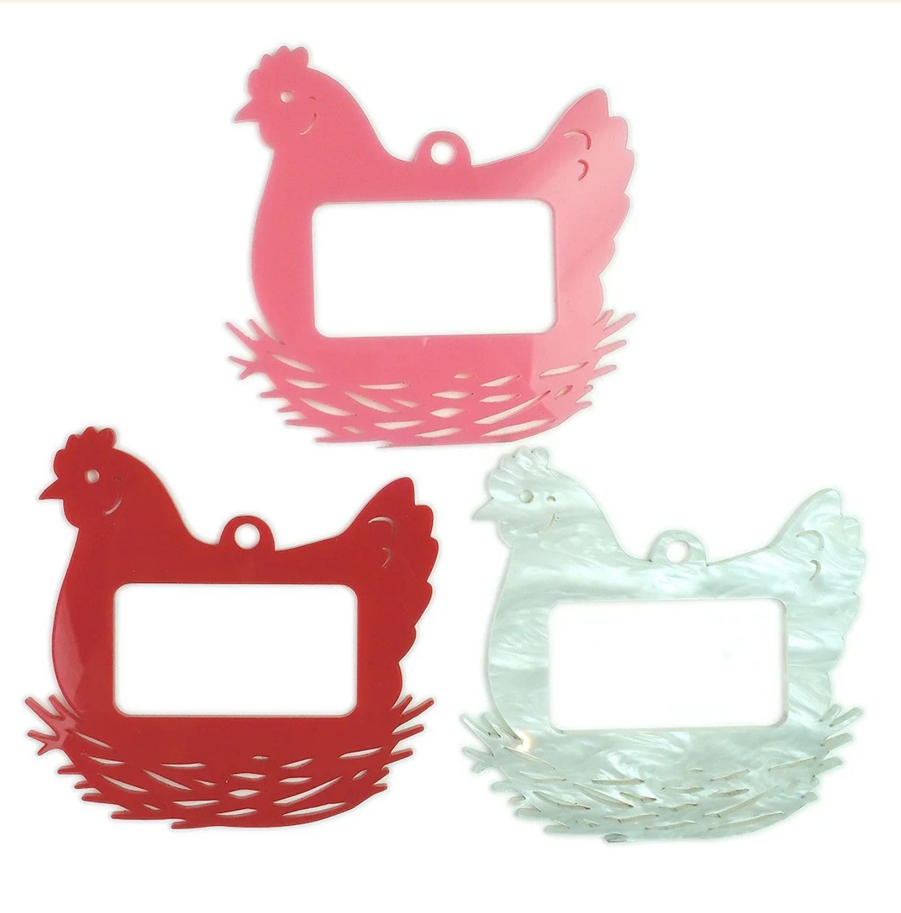 Chicken Bag Tag: Red