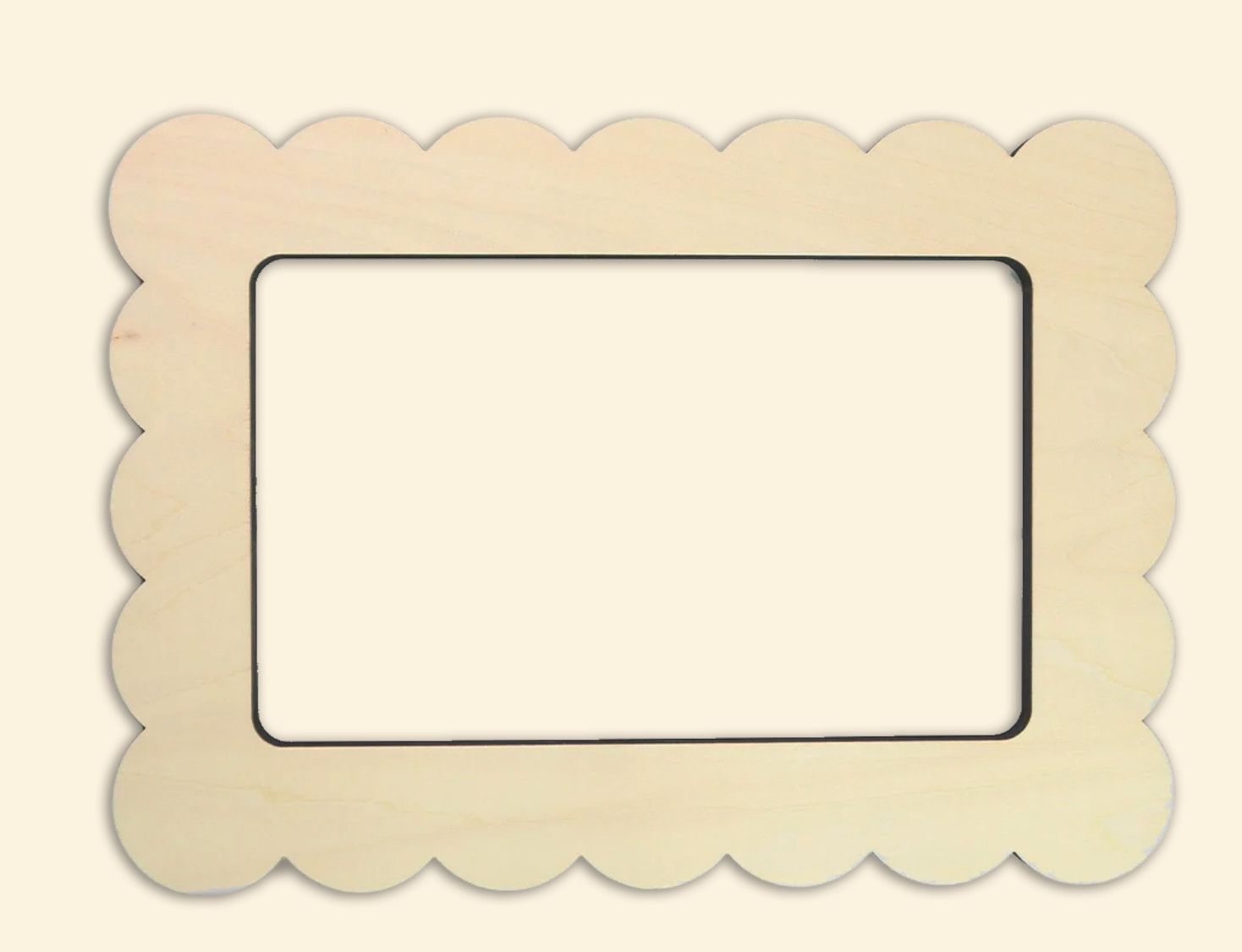 Scallop Rectangle Stretcher Frame: 5"x8"