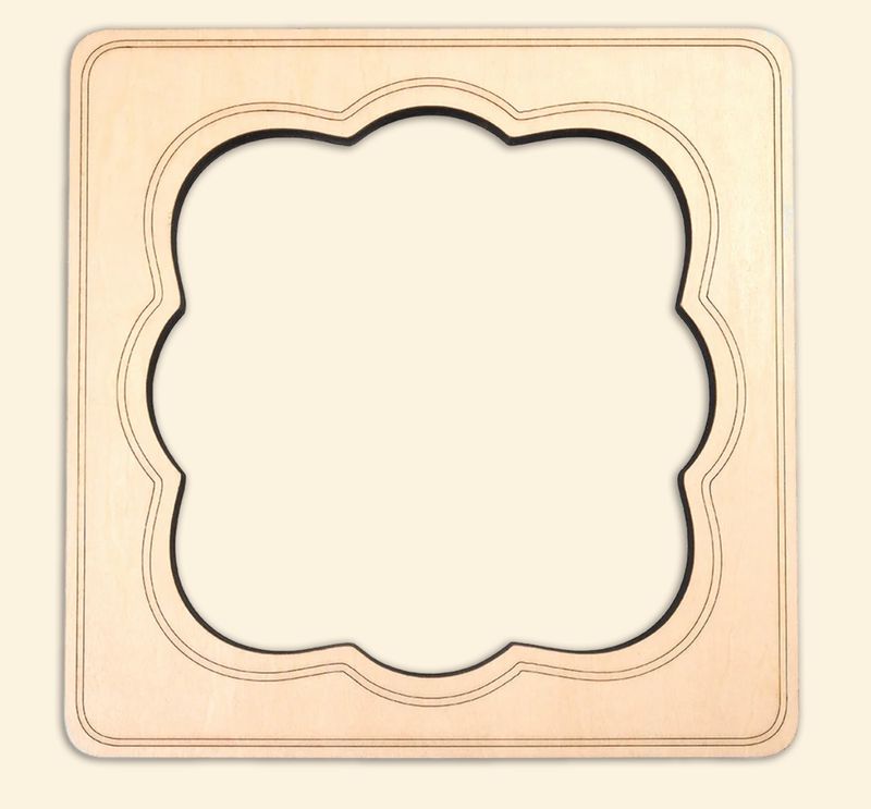 Fancy Square Stretcher Frame: 7"x7"