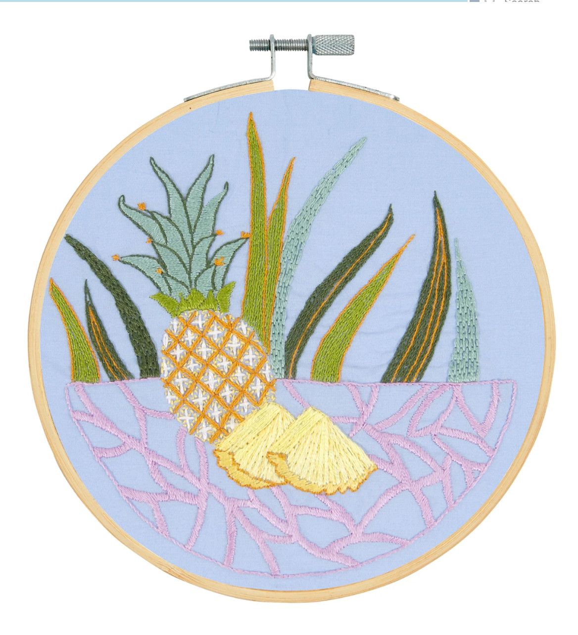 DMC Pineapple Embroidery Kit