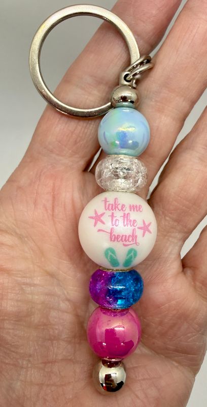 Take Me to the Beach Scissor Fob (Blue)