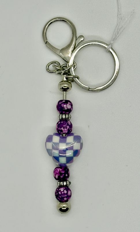 Purple Heart Scissor Fob