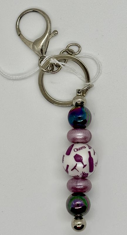 Purple Cheers Scissor Fob