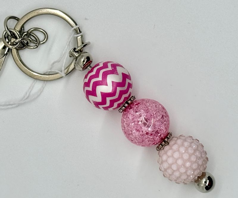 Pink/White Scissor Fob