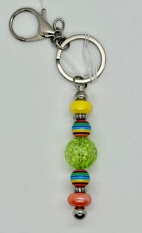 Multi-Colored Stripe Scissor Fob