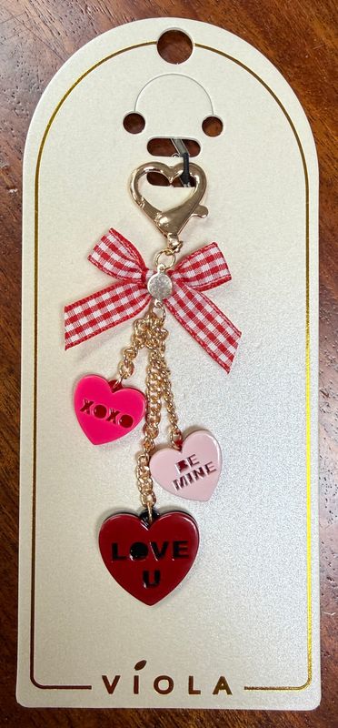 Valentine Hearts Scissor Fob