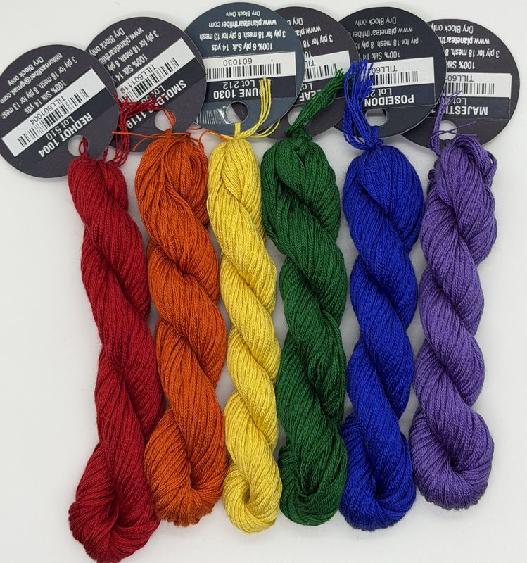 Rainbow Planet Earth Strandable Silk Packet