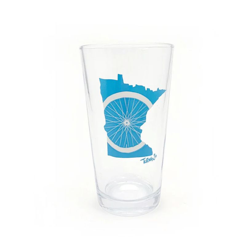 Adam Turman Pint Glass - MN Bike Wheel