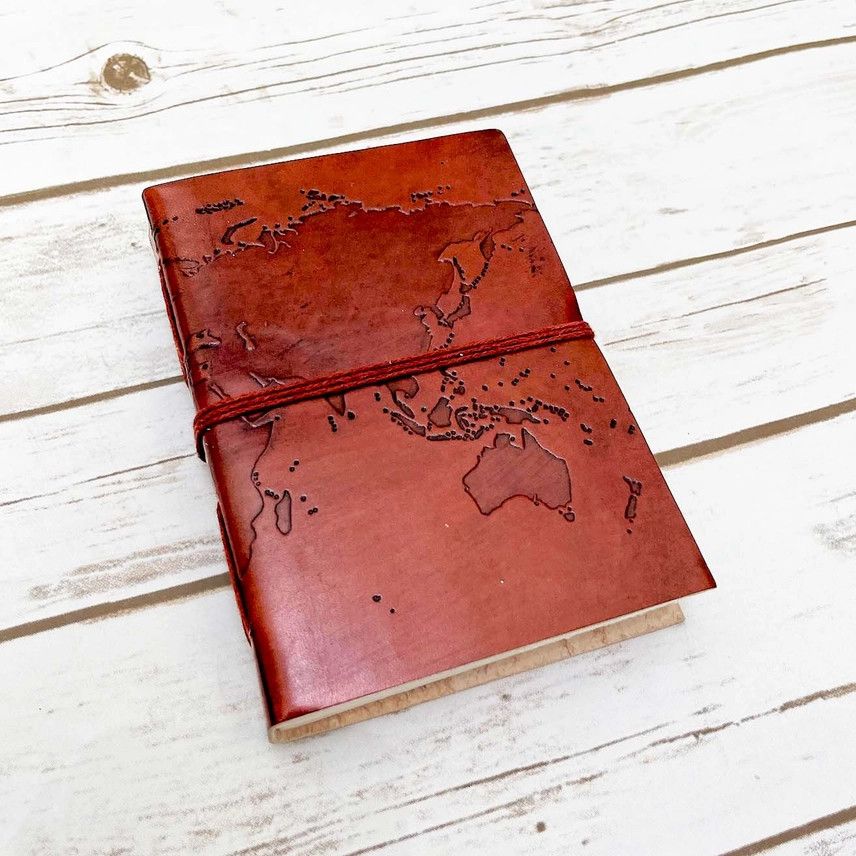 Soothi Leather Journal - World Map