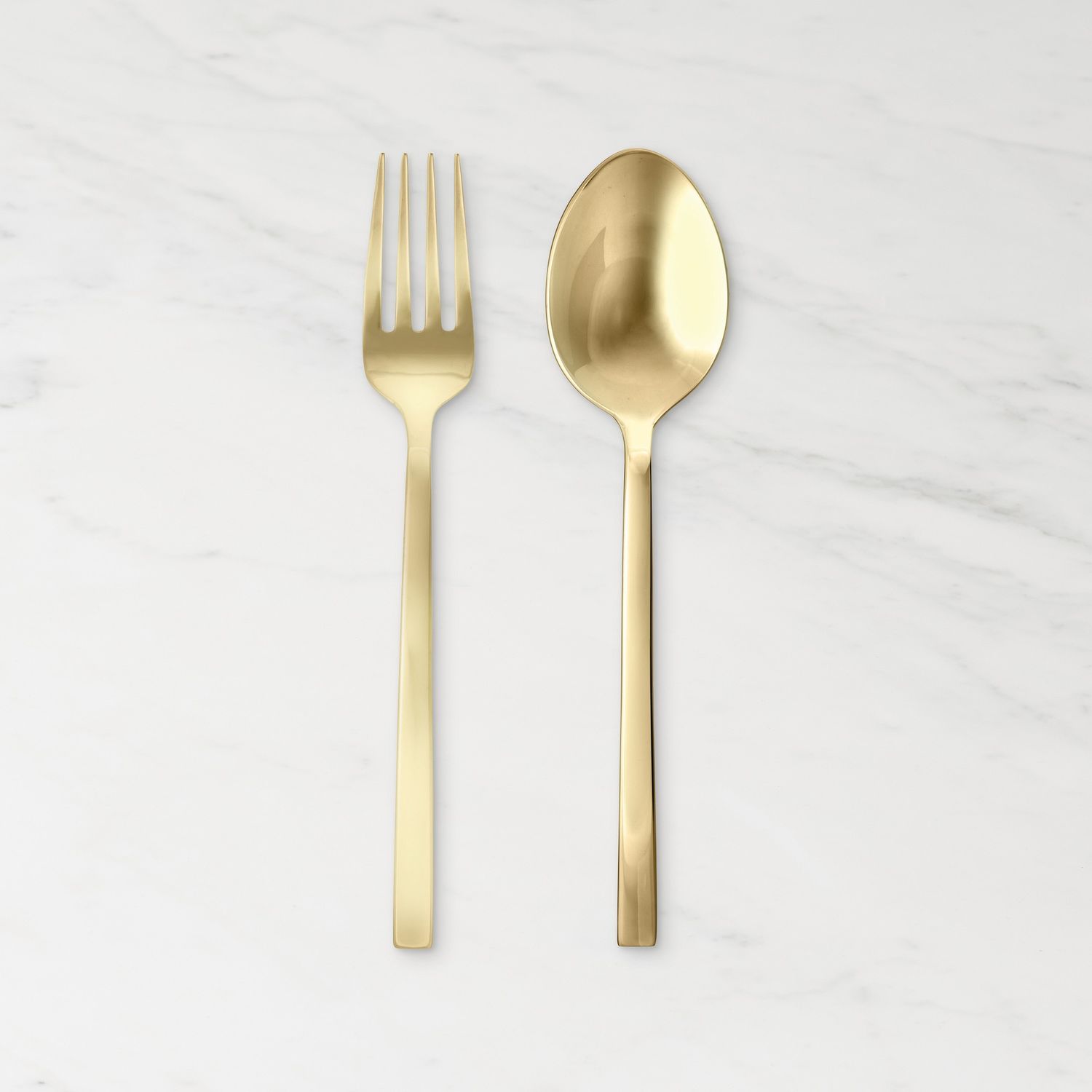 Fortessa Arezzo Brushed Gold 2pc Serving Set, Boxed