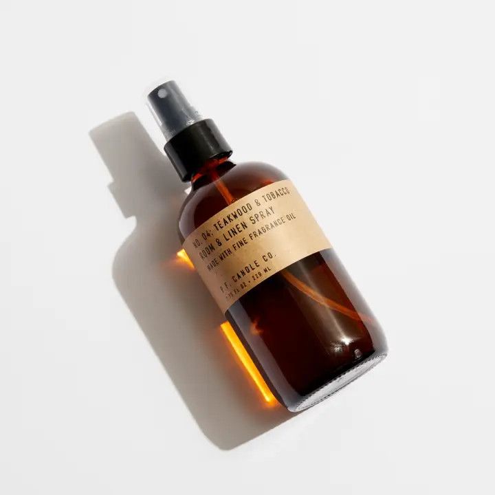 P. F. Candle Co Room/Linen Spray - No. 4 Teakwood &amp; Tobacco