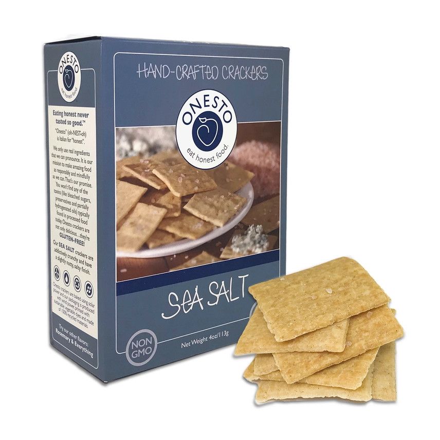Onesto Gluten Free Crackers - Sea Salt
