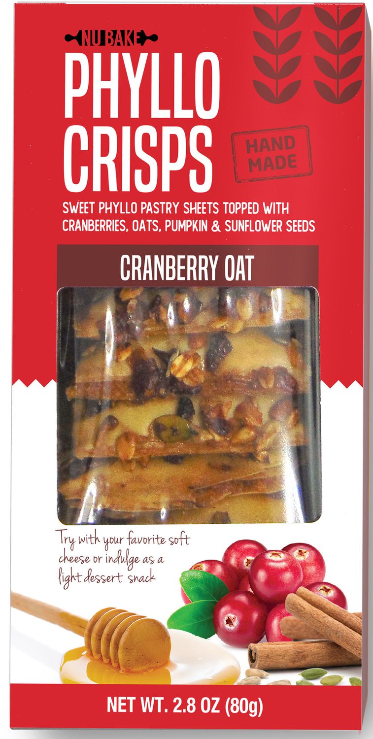 Nu Bake Phyllo Crisps - Cranberry Oat