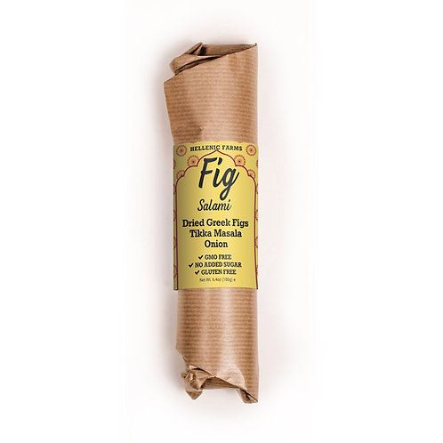 Hellenic Farms Fig Salami - Dried Greek Figs, Tika Masala, Onion