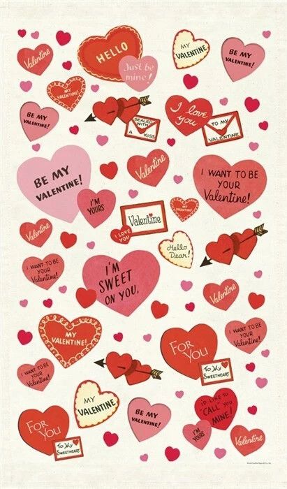 Cavallini Papers Vintage Tea Towel - Valentine