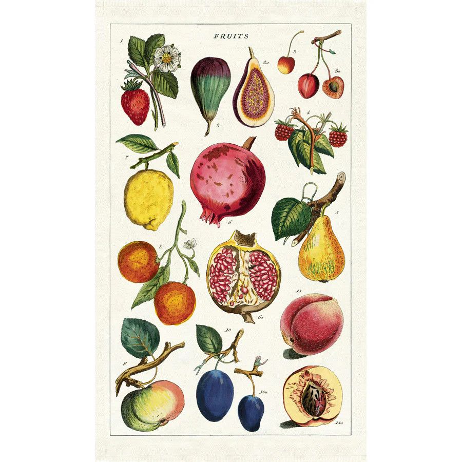 Cavallini Papers Vintage Tea Towel - Fruit