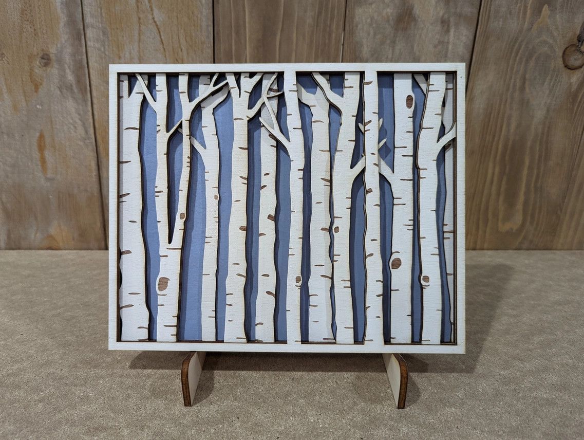 Knit and Nailed Wall Plaque - Birch