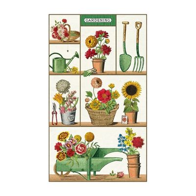Cavallini Papers Vintage Tea Towel - Gardening