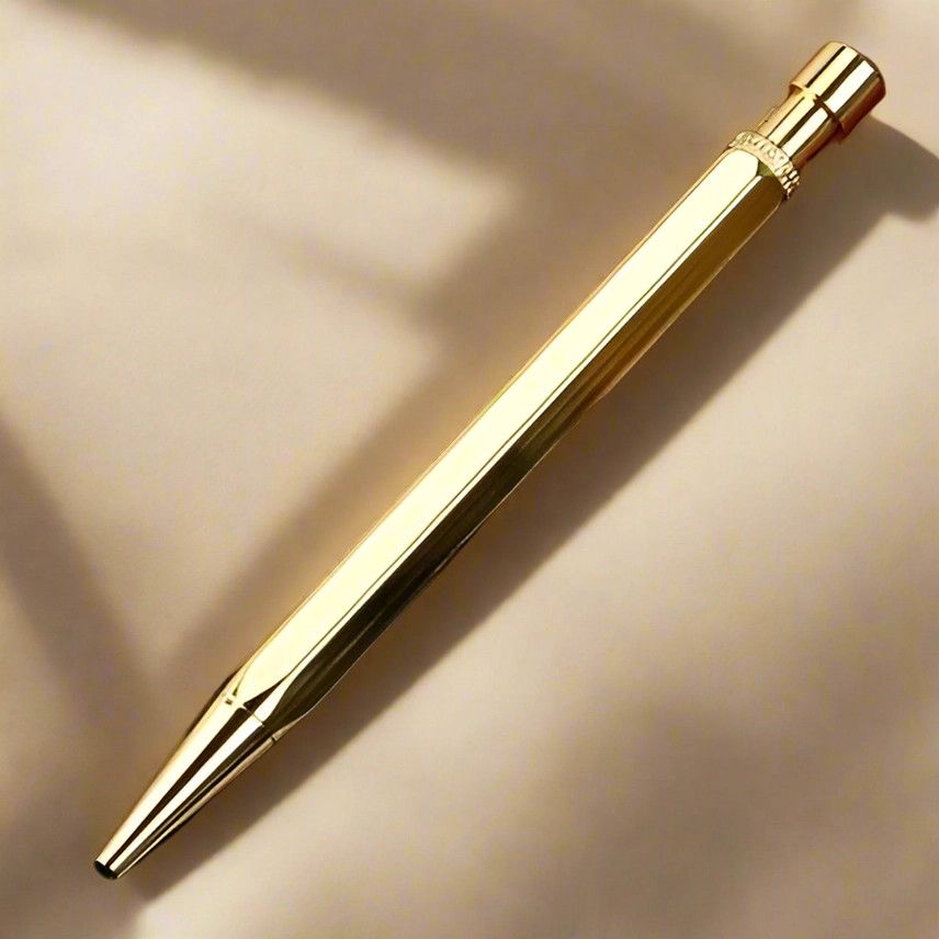Soothi Retractable Brass Pen - Gold