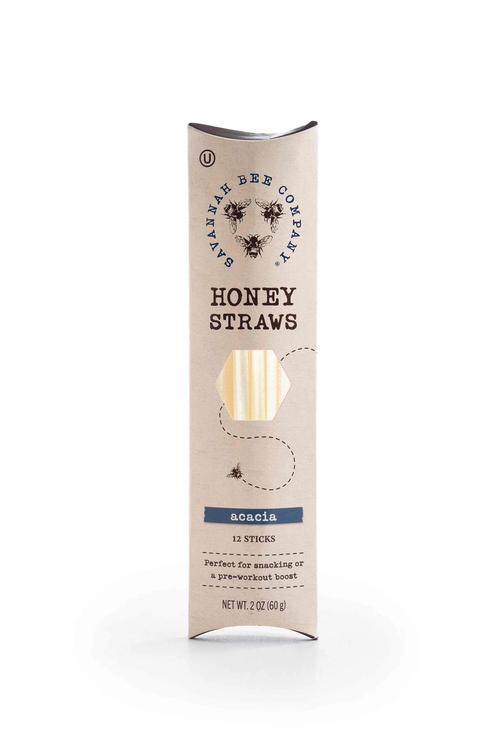 Savannah Bee Co - Honey Straws, Acacia, 2oz